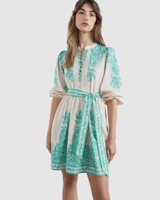 French Connection Green Linen Dress