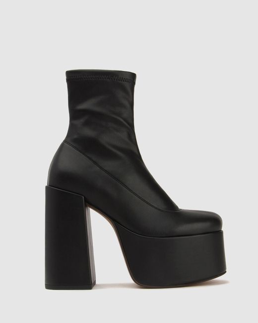 Betts Black Trust High Platform Ankle Boots