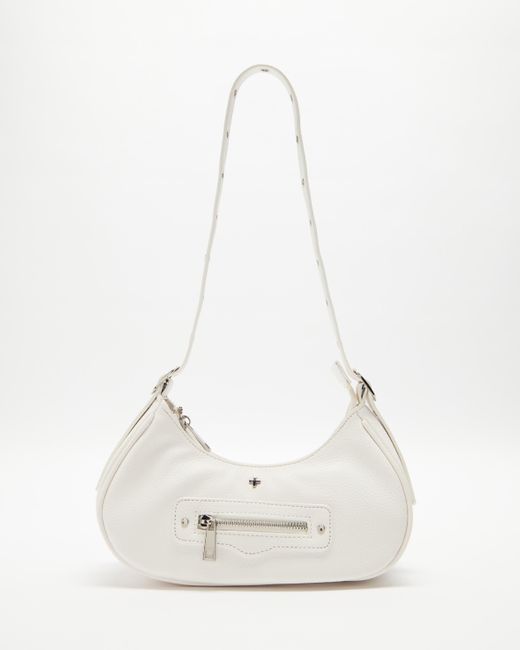 Peta and Jain Leather Moto Shoulder Bag in White Lyst Australia