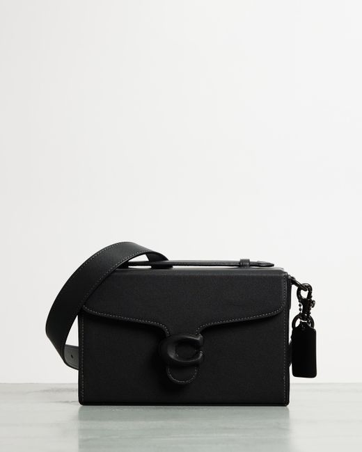 COACH Black Glovetanned Leather Tabby Box Bag