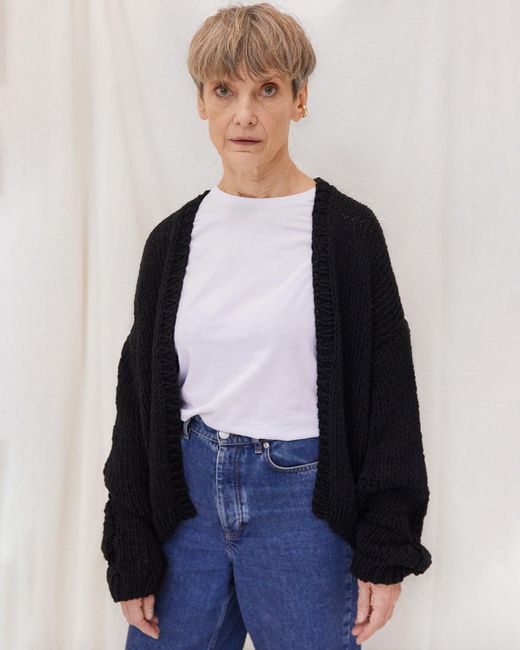 THE KNOTTY ONES Tom Black Cotton Cardigan Lyst