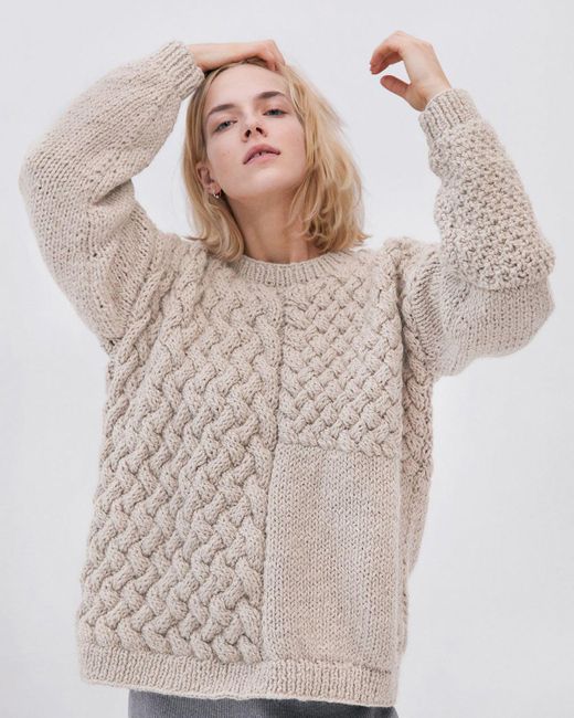 THE KNOTTY ONES Heartbreaker: Beige Alpaca & Wool Sweater in Natural | Lyst