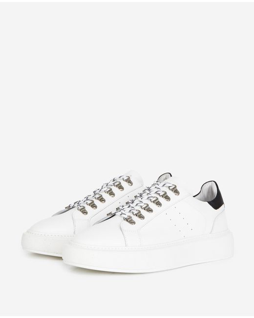 Zapatillas blancas con cuña piel ojales The Kooples de hombre de color  Blanco | Lyst