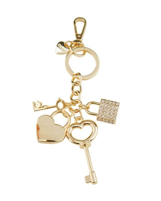 Guess Keychain in Metallic Lyst