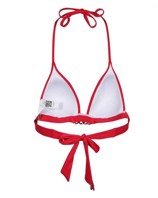 Max Mara Red Triangle Bikini Top