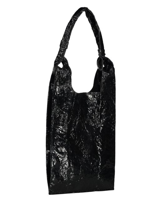 Anita Bilardi Black Patent Leather Tote Bag