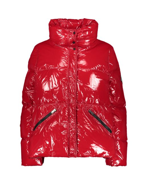 Herno Red Glossy Nylon Down Jacket