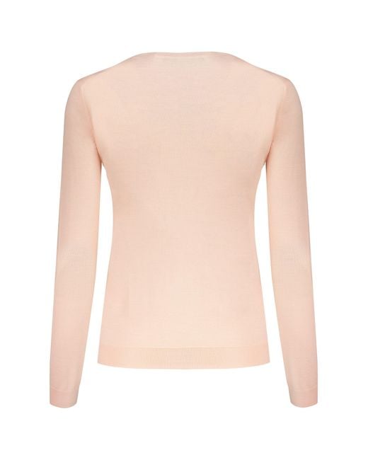 Valentino Garavani Pink Long Sleeve Crew-Neck Sweater
