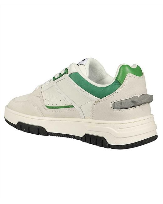 MSGM White Leather Low-Top Sneakers