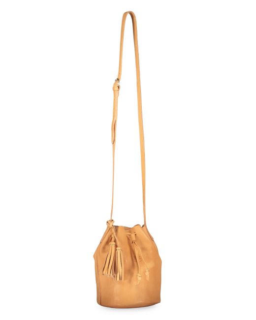 Il Bisonte Metallic Leather Bucket Bag