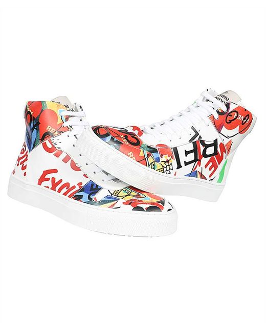 Vivienne Westwood Red Leather High-Top Sneakers