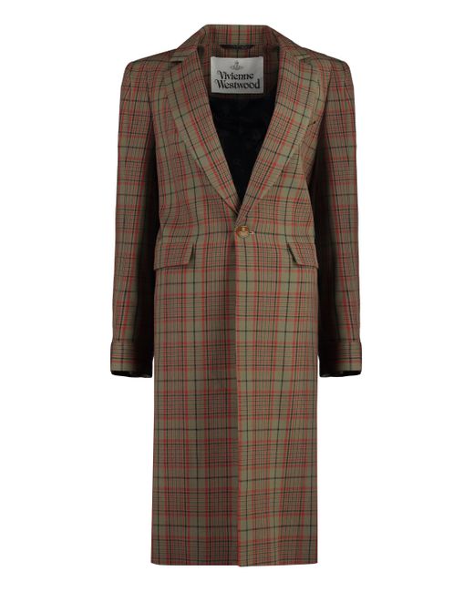 Vivienne Westwood Brown Alien Wool Long Coat