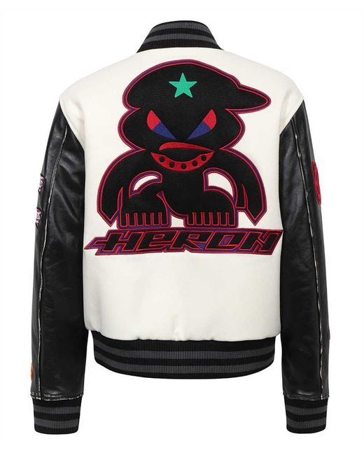 Heron Preston Black Embroidered Bomber Jacket With Appliqué for men