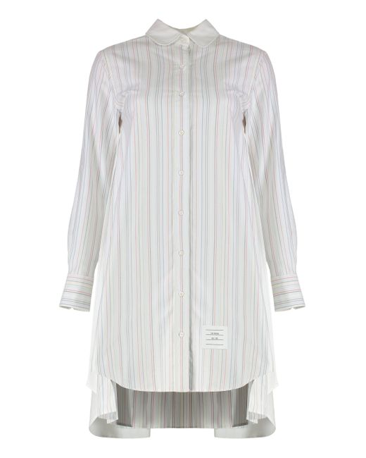 Thom Browne White Cotton Shirtdress