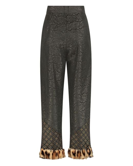Etro Gray Silk Blend Trousers