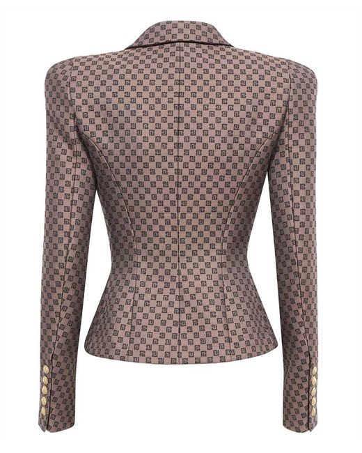 Balmain Gray Double Breasted Blazer