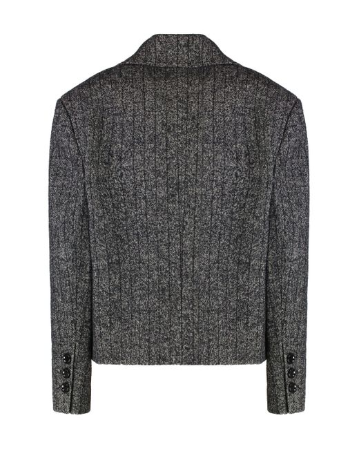 Dolce & Gabbana Black Double-Breasted Wool Jacket