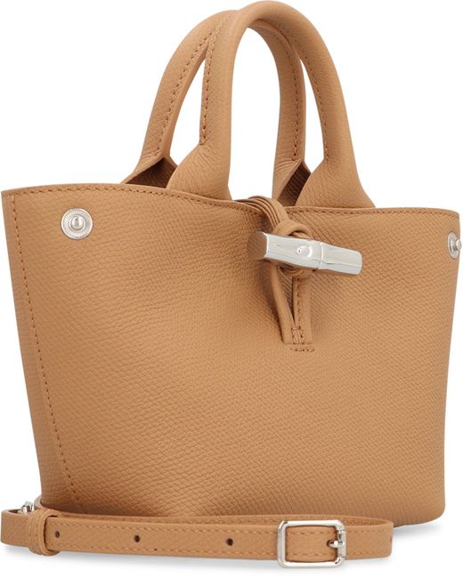 Longchamp Brown Le Roseau Xs Leather Handbag