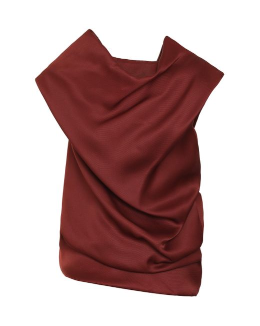 Khaite Red Silk Blouse