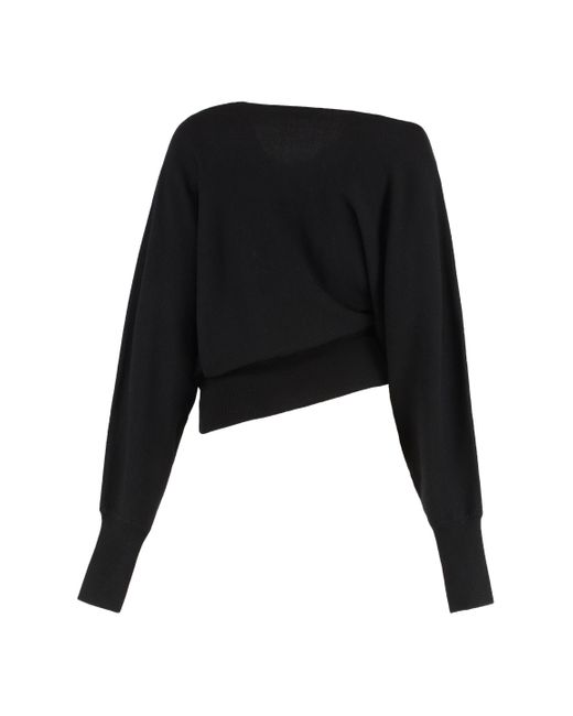 Alberta Ferretti Black Wool And Cashmere Sweater
