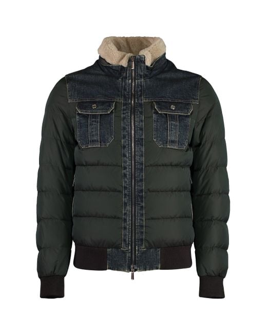 Moorer Black Horst Bomber Down Jacket for men