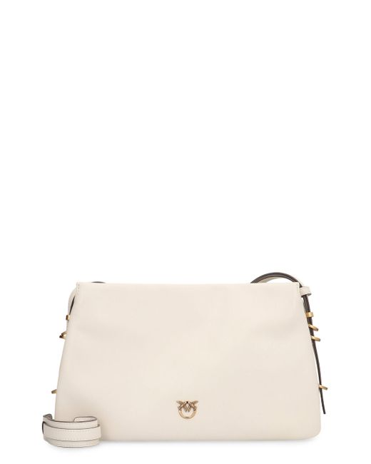 Pinko Natural One, Two, Three Leather Crossbody Bag