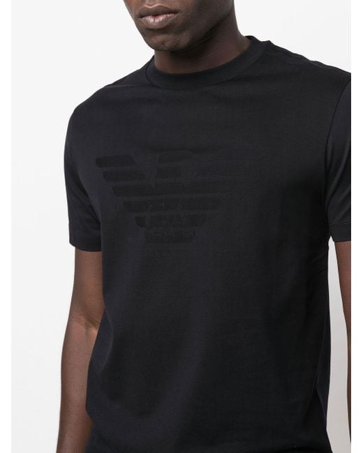 Emporio Armani Black Logo Cotton T Shirt