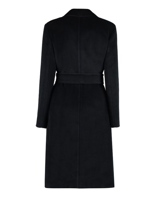 Max Mara Black Asti Virgin Wool Coat