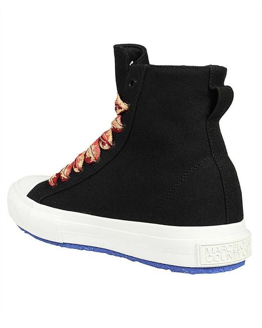 Marcelo Burlon Black High-Top Sneakers