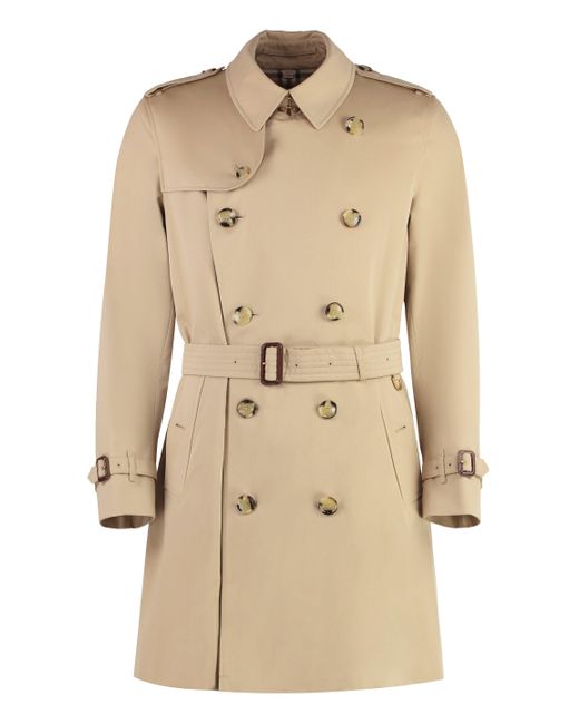 Burberry Natural Kensington Cotton Trench Coat for men