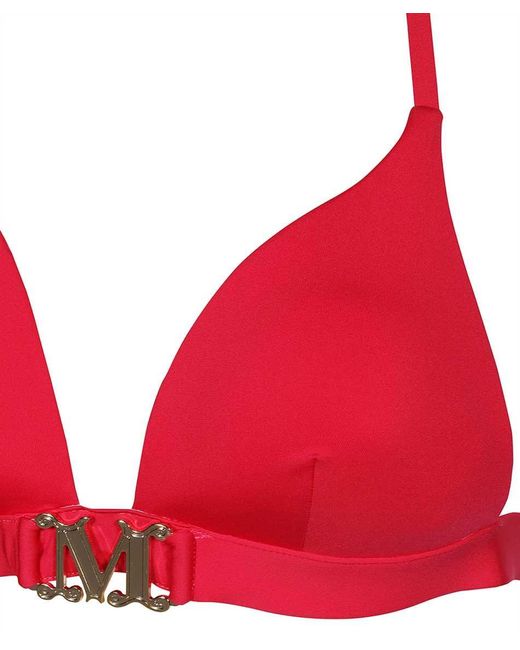 Max Mara Red Triangle Bikini Top