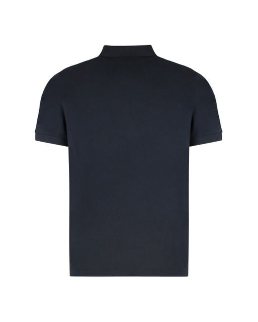 Stone Island Black Cotton-Piqué Polo Shirt