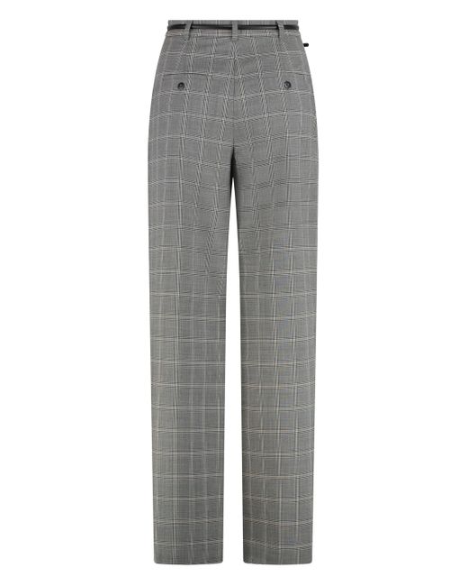 Max Mara Gray Mazurca Prince Of Wales Motif Wool Trousers