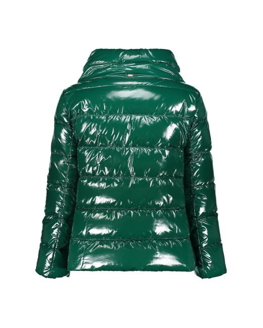 Herno Green Glossy Nylon Down Jacket