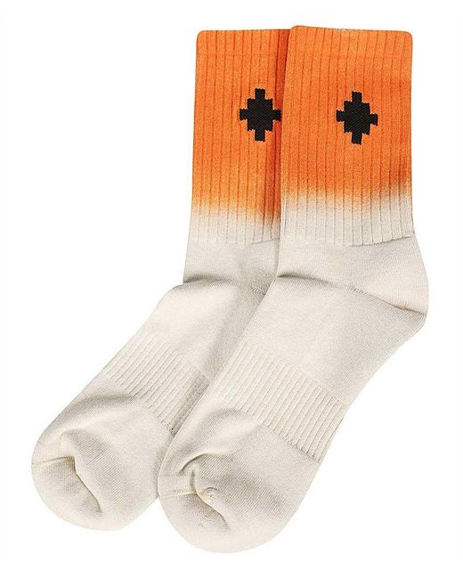 Marcelo Burlon Natural Ribbed Knee High Socks