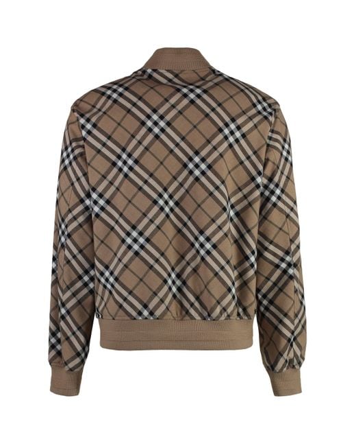 Burberry Gray Wool Bomber-Style Jacket for men