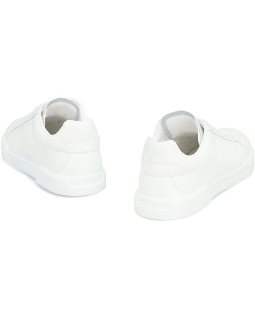 Dolce & Gabbana White Portofino Light Low-Top Sneakers