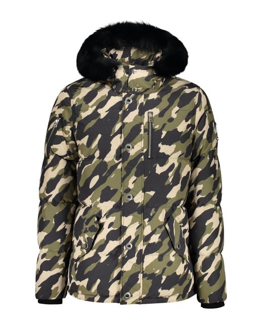 Moose Knuckles Black Cloud 3Q Hooded Down Jacket for men