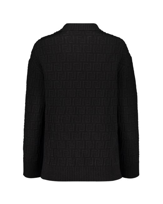 Fendi Black Ff Motif Sweater