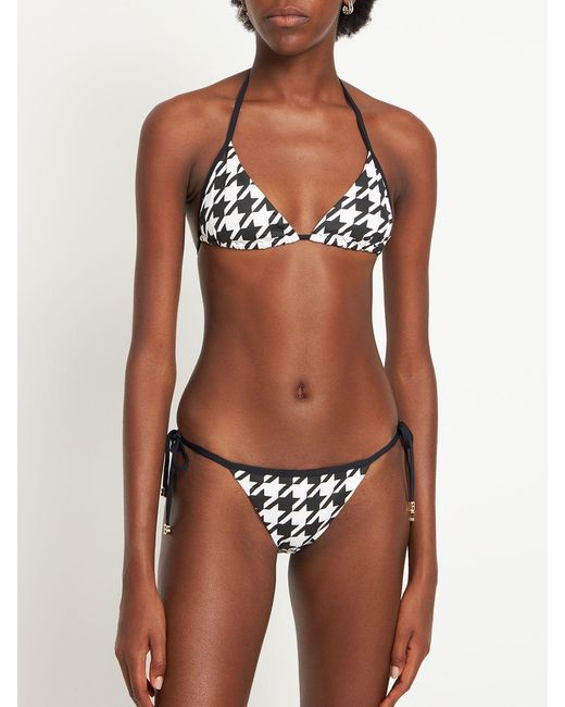 Balmain White Bikini With Triangle Top