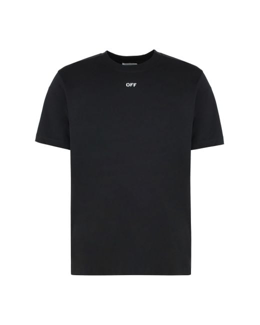 Off-White c/o Virgil Abloh Black Cotton Crew-Neck T-Shirt