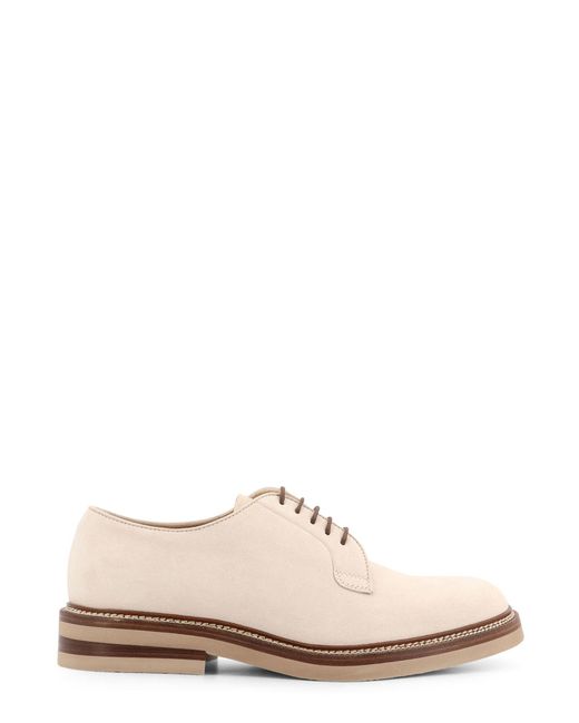 Brunello Cucinelli White Flat Shoes