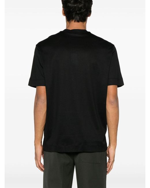 Emporio Armani Black T-Shirts And Polos