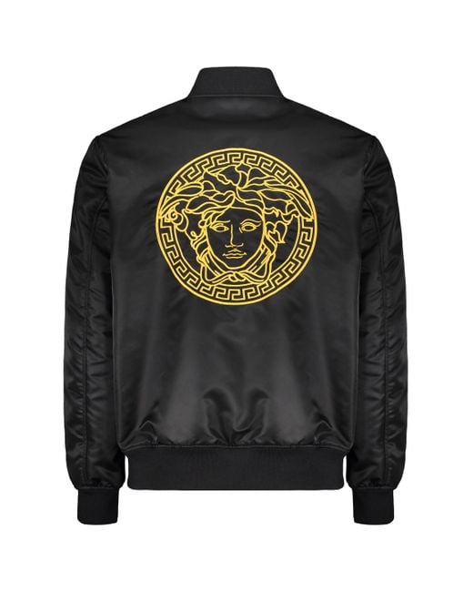 Versace Bomber Jackets in Black for Men | Lyst