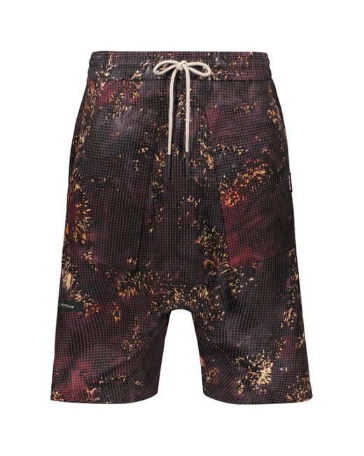ISO.POETISM Black Cotton Bermuda Shorts for men