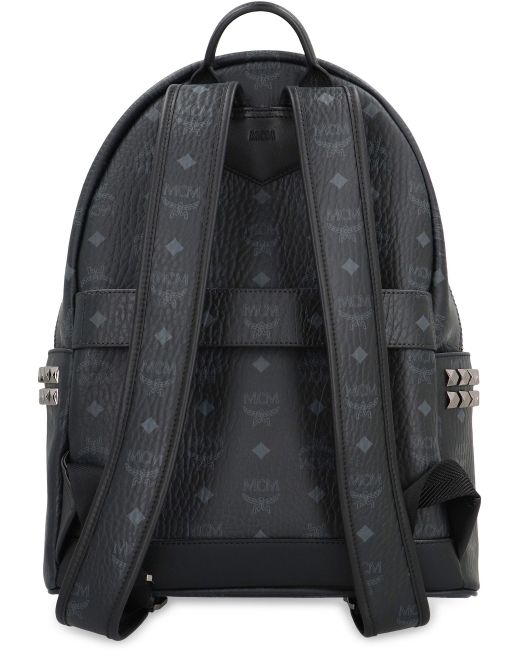 MCM Black Visetos Stark Side Studs Backpack