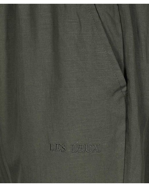 Les Deux Green Adjustable Drawstring Elastic Waistband Trousers for men