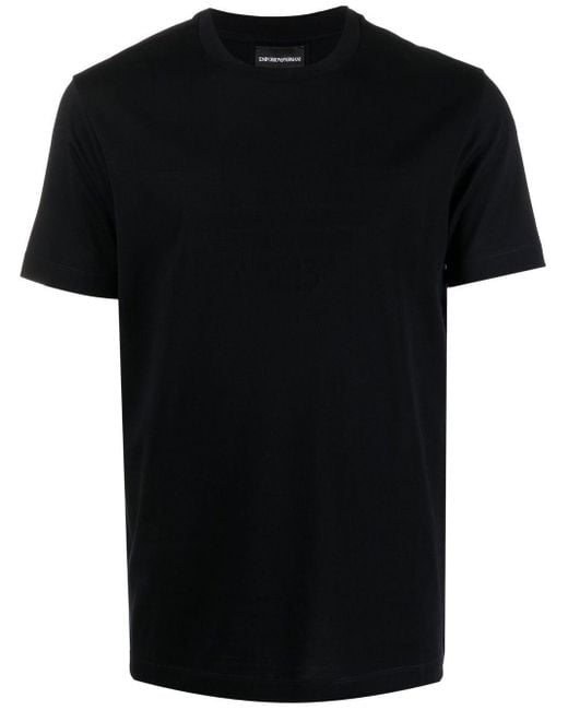 Emporio Armani Black Logo Cotton T Shirt