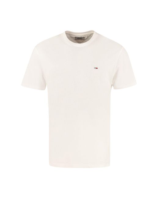 Tommy Hilfiger Logo Print Cotton T-shirt in White for Men - Save 70% | Lyst