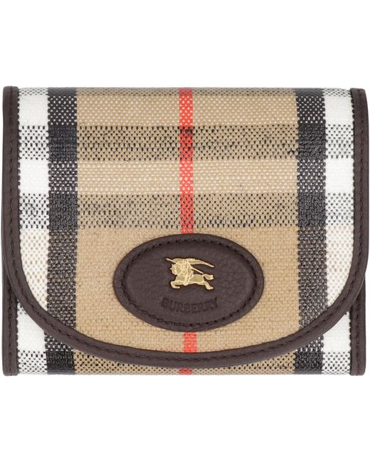 Burberry Brown Highlands Coated Canvas Wallet